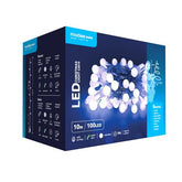 Modee Lighting Χριστουγεννιάτικα Λαμπάκια LEDΤύπου Berry με Αντάπτορα (100LED/10m/10cm) Ψυχρό Λευκό